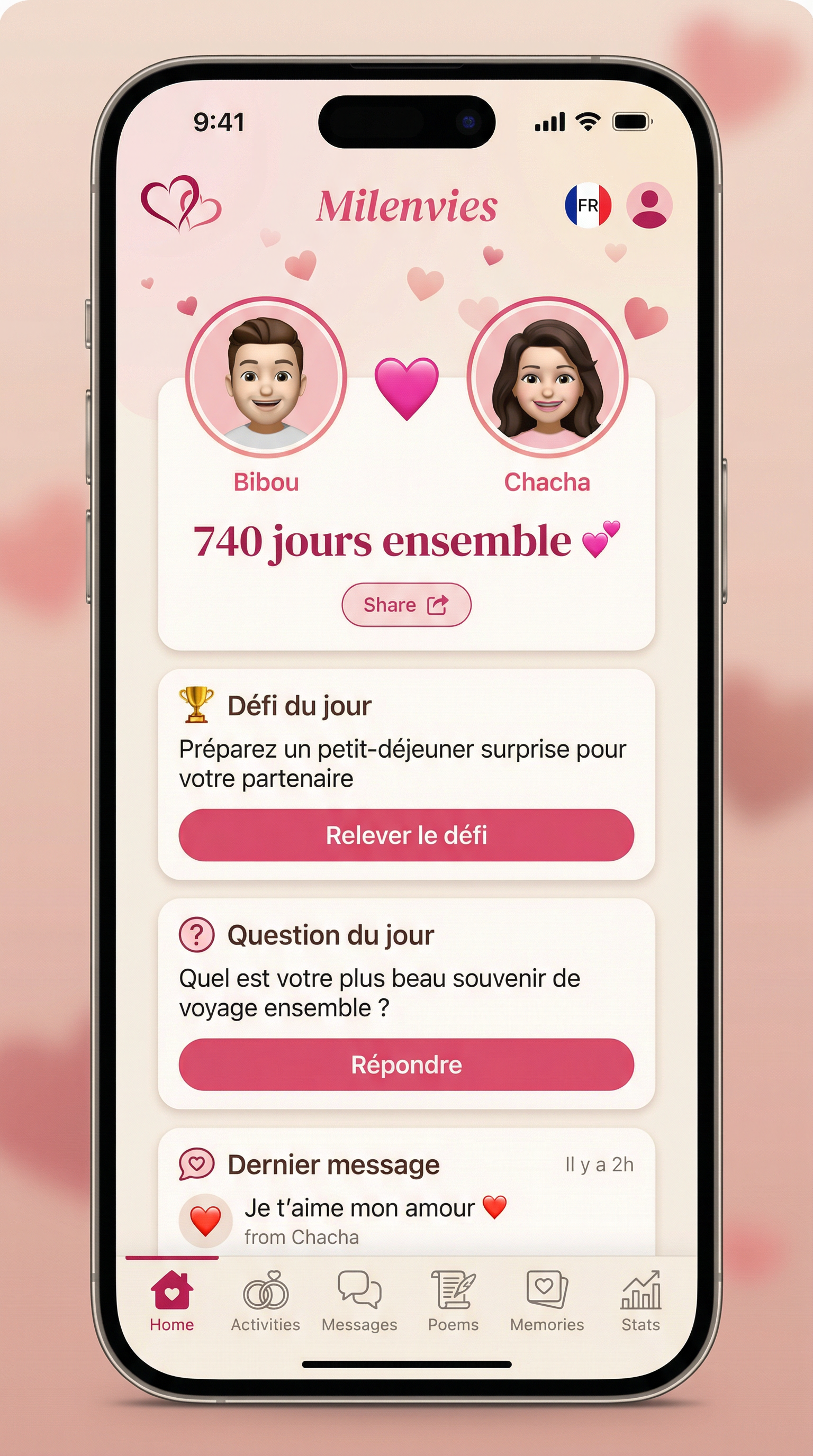 Mode Duo Milenvies - Écran d'accueil