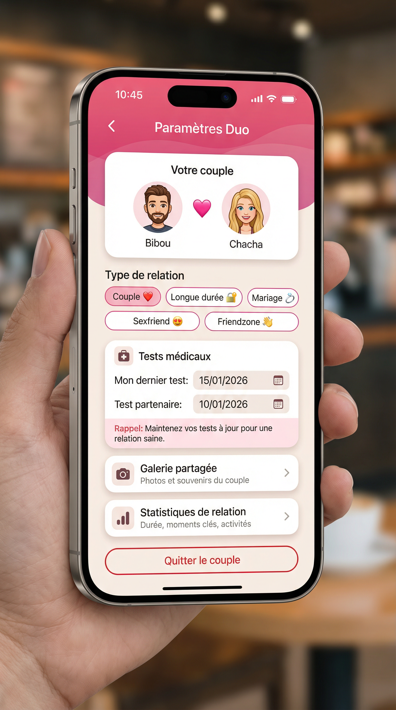 Paramètres Mode Duo